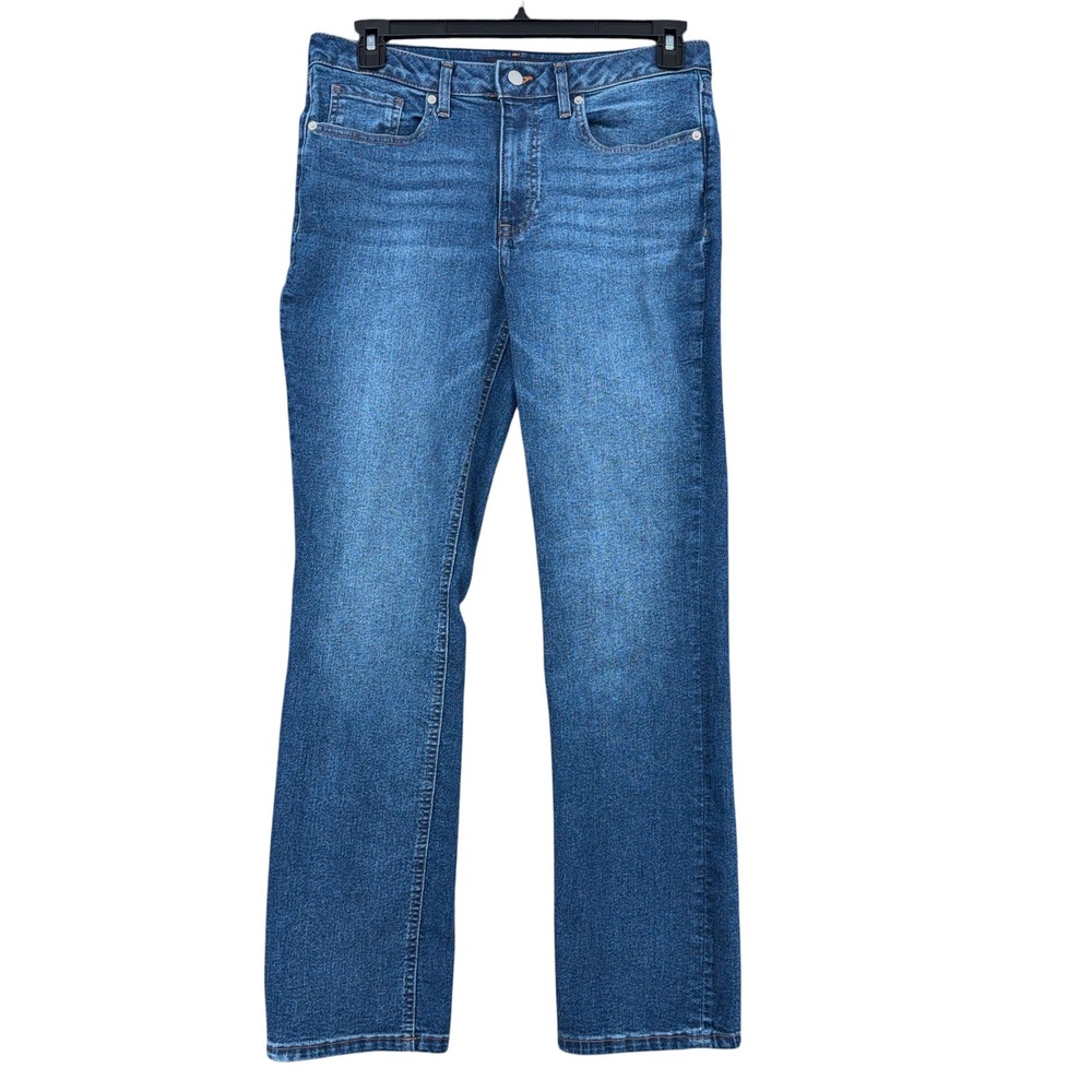 Tommy Hilfiger Tribeca Straight Jeans Womens 10 Blue Cotton Blend Denim